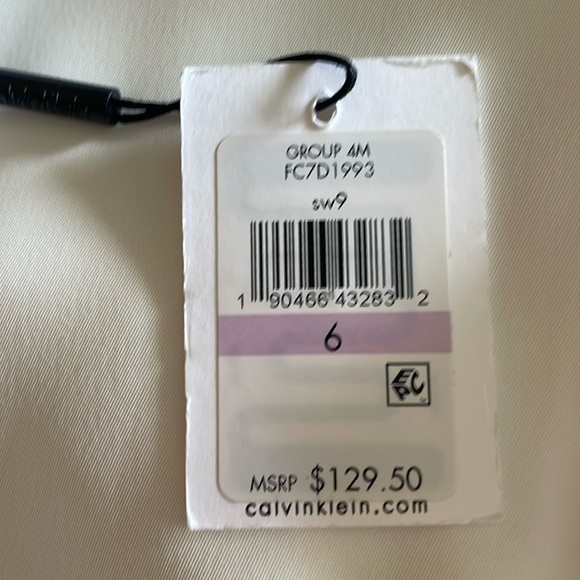 Calvin Klein Off White Dress with flared sleeves sz 6 - Picture 4 of 6